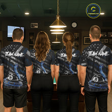 Load image into Gallery viewer, Blue Grunge Cobra 8 Ball Pool Women Billiard Polo &amp; 1/4-Zip Shirt Custom Billiard Attire Jersey NYN2374