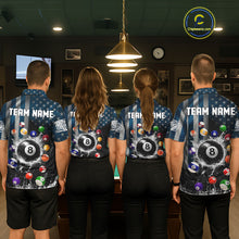 Load image into Gallery viewer, Watering 8 Ball Women Billiard Polo &amp; 1/4-Zip Shirt Custom US Flag Pool Billiard Team Apparel NYN2384
