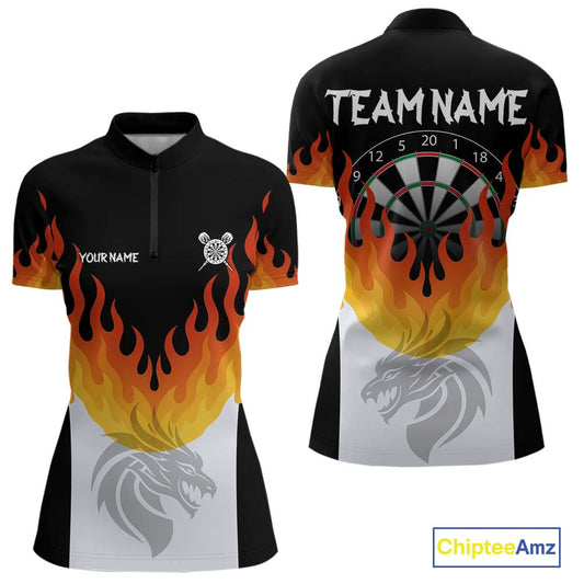 Dragon Fire Flame Dartboard Custom Dart Shirt For Women, Dart Team Jerseys NYN0090