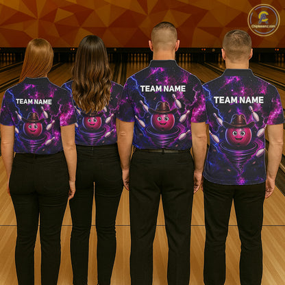 Funny Cowboy Bowling Ball Shirts For Men Custom Galaxy Tornado Bowling Team Jerseys NYN3414