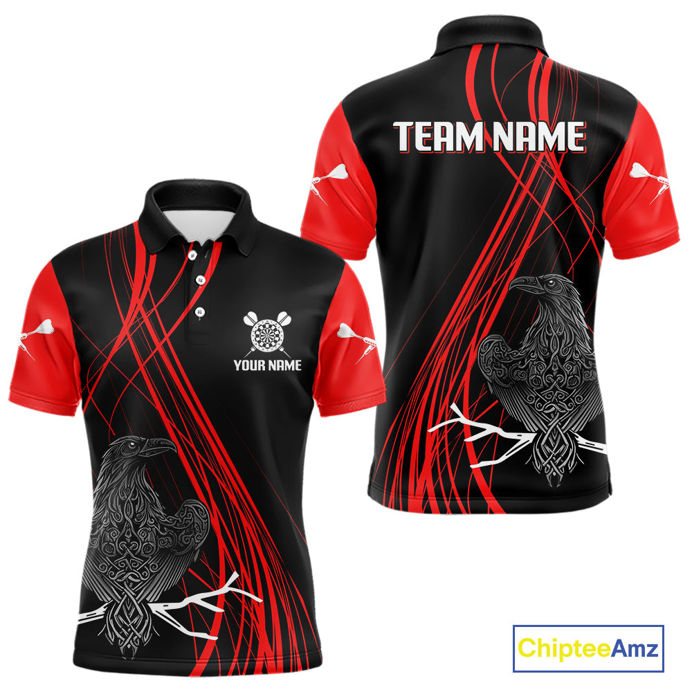 Custom Red Lines Celtic Raven Dart Arrows Dart Shirt For Men, Dart Team Jerseys NYN0105
