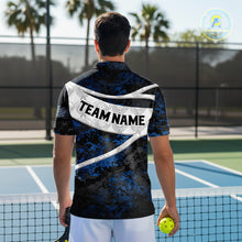 Load image into Gallery viewer, Custom Blue Digital Camo Pickleball League Jerseys For Men Pickleball Paddle Shirts NYN2154