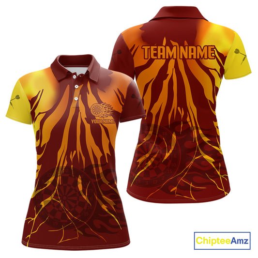 Flame Dartboards Custom Colorful Dart Shirt For Women, Dart Team Jerseys NYN0232
