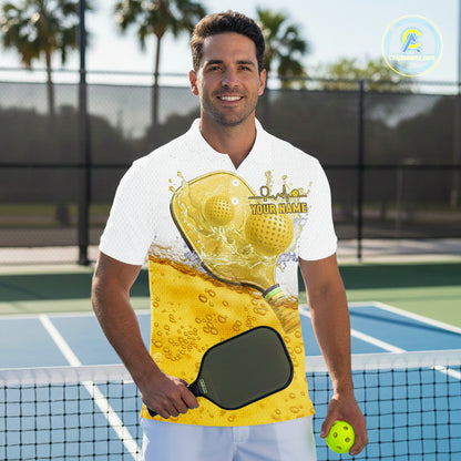 Custom Beer And Water Pickleball Paddle & Ball Jerseys Men Funny Pickleball League Shirt NYN2224