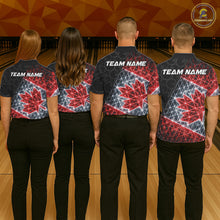 Load image into Gallery viewer, Lightning Canada Flag Black Bowling Shirts For Men Custom Patriotic Team Bowling Jersey NYN3274