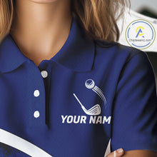 Load image into Gallery viewer, Funny Raccoon Moonlit Golf Course Women Golf Shirts Upf Golf Shirts Custom Blue Golf Apparel NYN3318