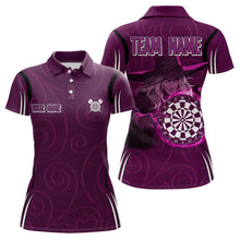 Load image into Gallery viewer, Custom Purple Dartboards And Witch Dart Shirts For Women, Dart Team Jerseys NYN0026