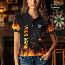 Load image into Gallery viewer, Custom Fire Flame Scorpion Dartboard Dart Shirts For Women Outfit Dart Team Jerseys NYN0075