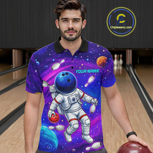 Load image into Gallery viewer, Funny astronaut galaxy bowling team shirts custom bowling jerseys for bowlers