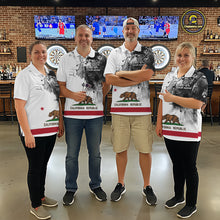 Load image into Gallery viewer, Personalized California Flag Black Splatter Dart 1/4-Zip Shirts For Women Custom Dart Team Jerseys NYN2714
