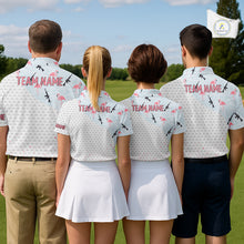 Load image into Gallery viewer, Funny Rifle &amp; Flamingo Polo Shirt Mens Golf Polo Shirts Custom White Ball Pattern Golf Clothes NYN2877