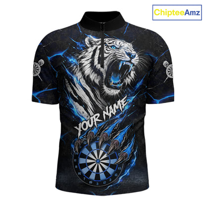 Custom Blue Claws Tiger Dart Shirts For Men Thunder Tiger Dart Team Shirt Darter Clothing Outfits NYN2887