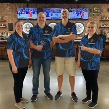 Load image into Gallery viewer, Blue Broken Glass Dartboard Lightning Dart Shirt Custom Dart Jersey For Men, Gifts For Dart Players NYN3335