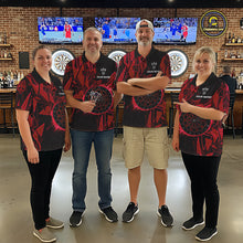 Load image into Gallery viewer, Red Broken Glass Dartboard Lightning Dart Shirt Custom Dart Jersey For Women, Gifts For Dart Players NYN3336