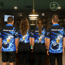 Load image into Gallery viewer, Thunder Lighting Blue 8 Ball Billiard Pool Shirt For Women Custom Funny Shark Billiard Team Appeal NYN2766