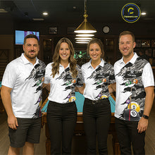Load image into Gallery viewer, 8 Ball &amp; 9 Ball Pool Billiard Cue Shirt For Women Custom Grey Camo Billiard Team Jersey NYN3426