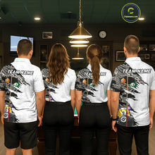 Load image into Gallery viewer, 8 Ball &amp; 9 Ball Pool Billiard Cue Shirt For Women Custom Grey Camo Billiard Team Jersey NYN3426