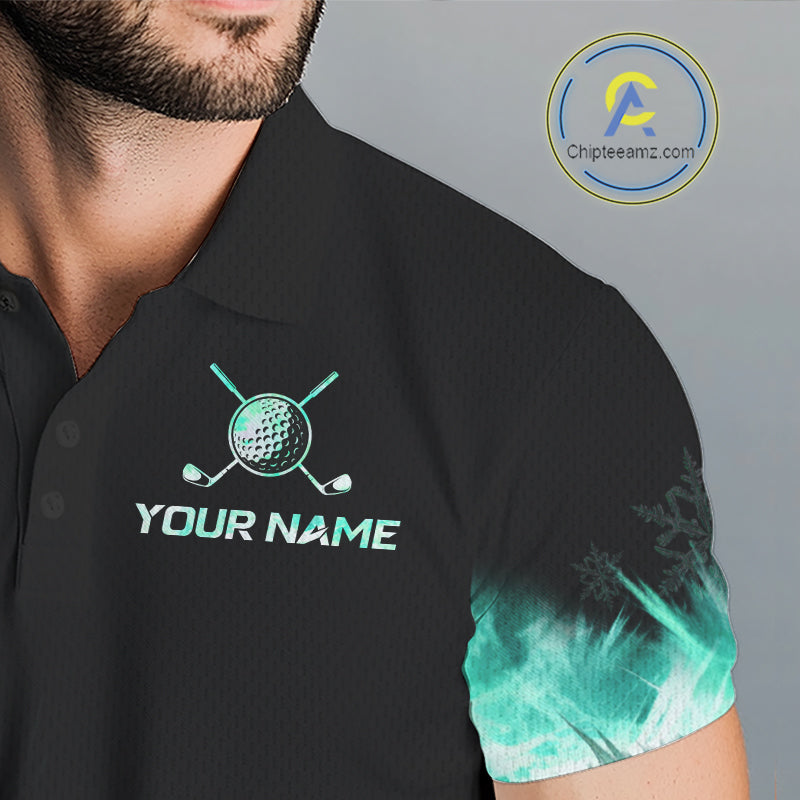 Icy Teal Light Mens Golf Polo Shirt Customize Golf Gifts For Men Golf Team Shirts, Golf Gifts NYN4039