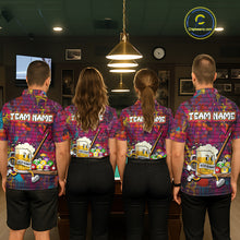 Load image into Gallery viewer, Funny Beer Play Pool 8 Ball Men's Billiard Team Shirt Custom Colorful Splatter Billiard Attire NYN2476