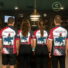 Load image into Gallery viewer, Funny Rooster Play Pool 8 Ball Women's Billiard Shirt Custom Billiard Polo &amp; 1/4 Zip Attire|Red NYN2478