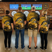 Load image into Gallery viewer, Custom Rose &amp; Bee Grunge Dartboard Grunge Darts Quarter-Zip Shirts For Women Funny Dart Jerseys NYN2221