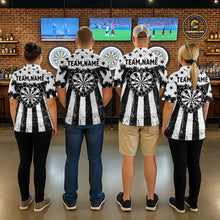 Load image into Gallery viewer, Black White Heart Broken Dartboard Men Darts Valentine Shirt Custom Dart 1/4-Zip Couple Gifts NYN2543