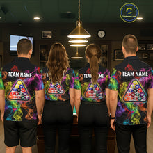 Load image into Gallery viewer, Personalized Colorful Smoke 8 Ball Pool Billiard Shirt For Women Custom Billiard Rack Team Jersey NYN3142