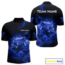 Load image into Gallery viewer, Custom Purple Fantasy Tiger Storm Dart Arrow Darts Quarter-Zip Shirt For Men Dart Team Jerseys NYN1823