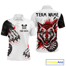 Load image into Gallery viewer, Colorful Splashed Tiger &amp; Dartboard Men's Darts Shirt - Custom Name For Darts Jersey NYN0427
