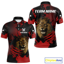 Load image into Gallery viewer, Grunge Lion Dartboard Custom Polo Shirt For Men - Darts Team Jersey NYN0707