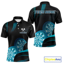 Load image into Gallery viewer, Three Turquoise-Dartboard 3D Tribal Darts Shirt For Men - Custom Name &amp; Team Jersey NYN0623