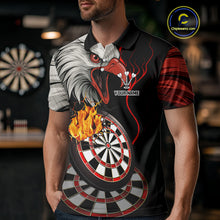 Load image into Gallery viewer, Eagle &amp; Red Crack Darts Custom Funny Dart Polo Shirts For Men, Dart Team Jerseys NYN0798