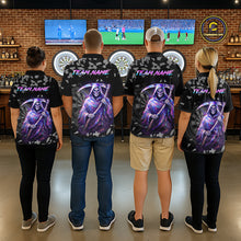 Load image into Gallery viewer, Holographic Grim Reaper Smoke Dartboard Custom Men Darts Polo Shirt Dart Team Jersey NYN2720