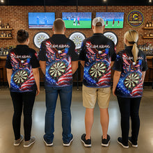 Load image into Gallery viewer, Eagle Dartboard US Flag Freedom Darts Polo Shirt Personalized Patriotic Men Dart Jerseys NYN2527