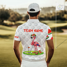 Load image into Gallery viewer, Funny Watermelon Pattern Mens Golf Polo Shirts Custom Funny Golfing Flamingo Golf Shirts NYN2882