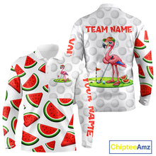 Load image into Gallery viewer, Funny Watermelon Pattern Mens Golf Polo Shirts Custom Funny Golfing Flamingo Golf Shirts NYN2882