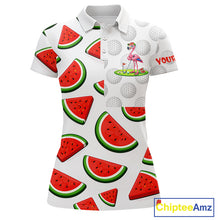 Load image into Gallery viewer, Funny Watermelon Pattern Womens Golf Polo Shirts Custom Funny Golfing Flamingo Golf Shirts NYN2882