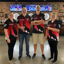 Load image into Gallery viewer, Personalized Wolf-Head Dart Arrows Red Dart Polo Shirt For Women Dart Team Jerseys NYN2284