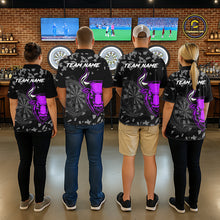 Load image into Gallery viewer, Bull &amp; Dartboard Custom Grunge Women Darts 1/4-Zip Shirt Purple Darts Team Jersey NYN2351
