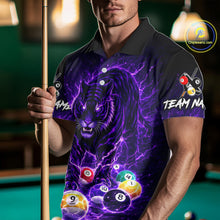 Load image into Gallery viewer, Thunder Purple Horror Tiger Pool Ball Billiard Shirt For Men Custom 8 Ball Billiard Team Attire NYN2629