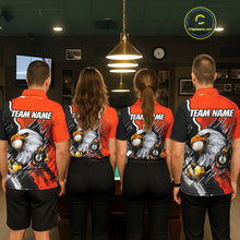 Load image into Gallery viewer, Black And Orange Claws 8 Ball &amp; 9 Ball Mens Polo Shirts Custom Eagle Billiard Team Apparel NYN3296