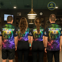 Load image into Gallery viewer, Fire Flame Skull Pool 8 Ball &amp; 9 Ball Billiard Shirt For Women Custom Billiard Team Attire|Colorful NYN2665