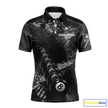 Load image into Gallery viewer, Aim Shoot Swear Repeat Holding 8 Ball Pool Men Billiard Team Shirt Custom Ball Billiards Apparel NYN2467