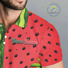 Load image into Gallery viewer, Funny Watermelon Polo Shirt Mens Golf Polo Shirts Custom Tropical Pattern Flamingo Golf Shirts NYN2878