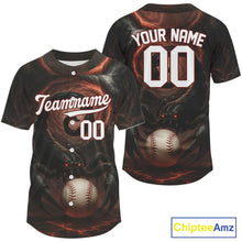 Load image into Gallery viewer, Custom Lightning Black-Red Scorpion Baseball Ball Shirt For Men Outfits Baseball Jerseys NYN1502