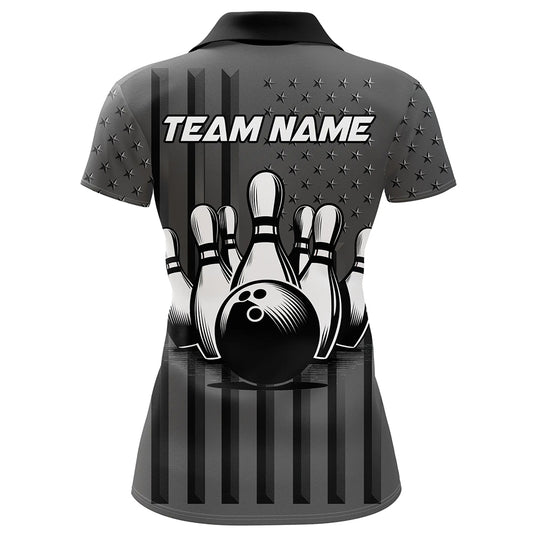 Personalized Bowling Shirt for Women Camo Bowling Jersey Polo Shirt Unisex QZT276