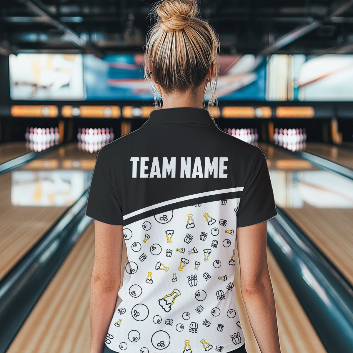 Custom Beer Bowling Shirt for Men Women Polo Bowling Team Jersey QZT612