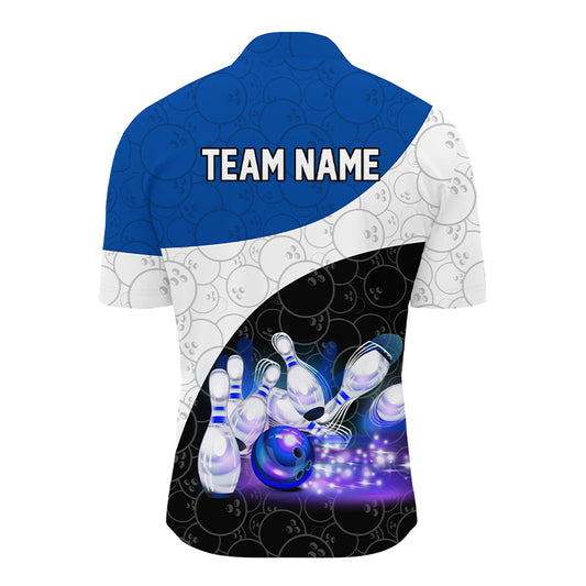 Personalized Bowling Shirt Custom Bowling Team League Bowling Jersey Men Quarter-Zip Shirt QZT260