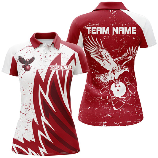 Personalized Women Eagle Bowling Shirts Polo Bowling Jersey League Multicolor QZT463
