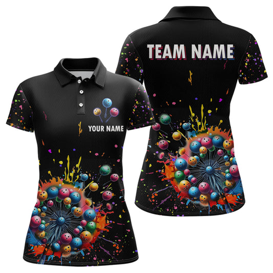 Custom Colorful Dandelion Bowling Shirt Bowling Team Jersey Polo Bowling Performance QZT672